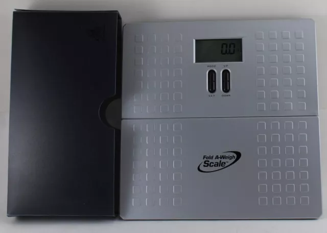 Joy Mangano-Portable-Folding-Weight Scale-Pounds 200+/Kilogram -w/Case