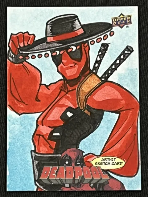 Upper Deck Marvel Deadpool Sketch Card by Randy Martinez 1/1