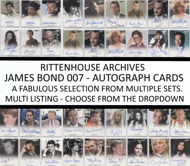 JAMES BOND 007 ARCHIVE - KLASSISCH - VOLLBLUTEN AUTOGRAMMKARTEN - Mehrfachangebot