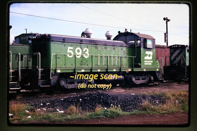 1973 BN Burlington Northern NW2 at Vancouver, WA, Original Slide c8a