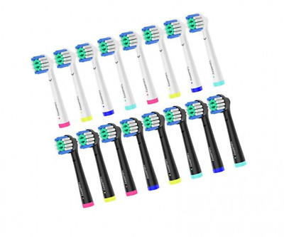 Paquete de 16 cabezales de cepillo de repuesto de precisión compatibles con Oral B Braun eléctrico
