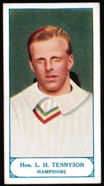 Pattreiouex - 'Cricketers Series' (1926) - Card #3 - Hon. L.H. Tennyson (Hamp...