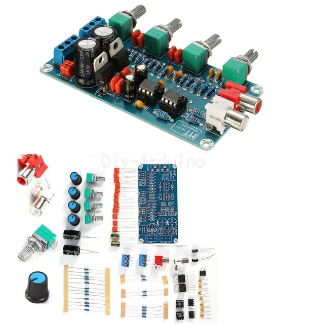 DIY KITS NE5532 HIFI OP-AMP Amplifier Preamplifier Volume Tone EQ ...