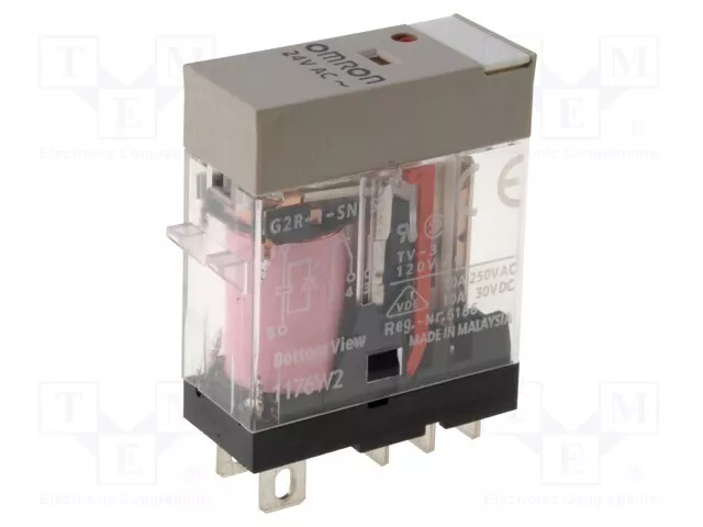 Relay: Elektromagnetisch 10A/250VAC Uspule: 24VAC 300W G2R-1-SN 24VAC (S) El