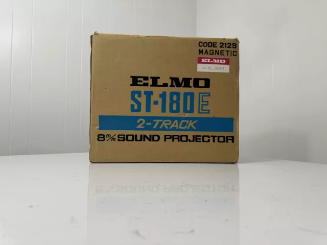 Vintage Elmo ST-180 E 2 Track Super 8mm Sound Movie Projector