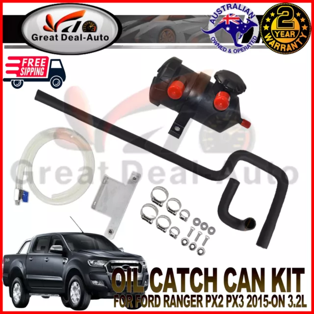 200 Oil Catch Can Kit for Ford Ranger PX2 PX3 09/2015-mid22 3.2L TDCi P5AT