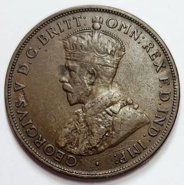 1918 Australian One penny Planchet Flaw #1