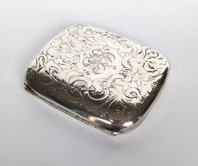 Etui à cigarette ARGENT cigarette case sterling R. Blackinton & Co. circa 1900