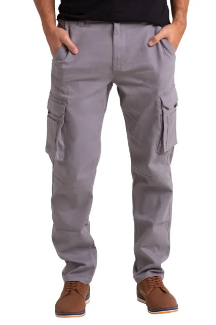 Men's Flex Cargo Trousers Heavy Duty Stretch Casual Pants 2