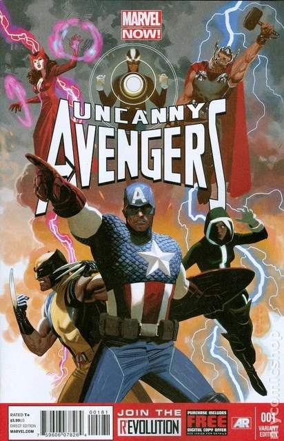 Uncanny Avengers 1H Acuna 1:50 Variant FN/VF 7.0 2012 Stock Image
