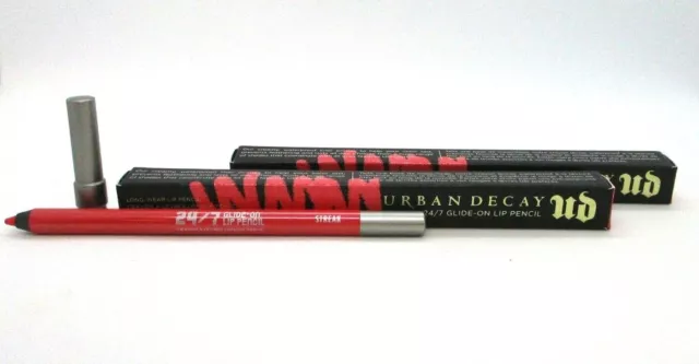 Lot / 2 Urban Decay 24/7  Glide On Lip Pencil ~ Streak ~ 0.04 oz ( Each ) ~ BNIB