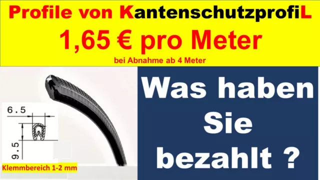 0 5-24 Kantenschutzprofil Keder Band POM Stahl mit Kleber Klemm