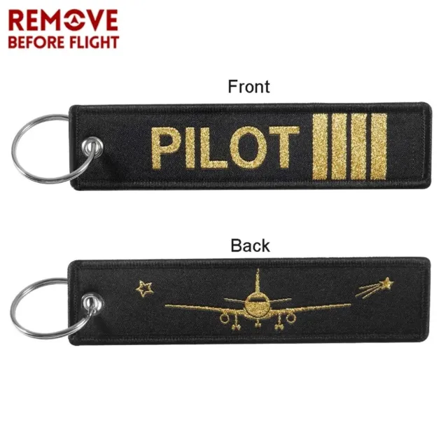 Remove Before Flight Pilot Keychain Luggage Tag (High Quality)