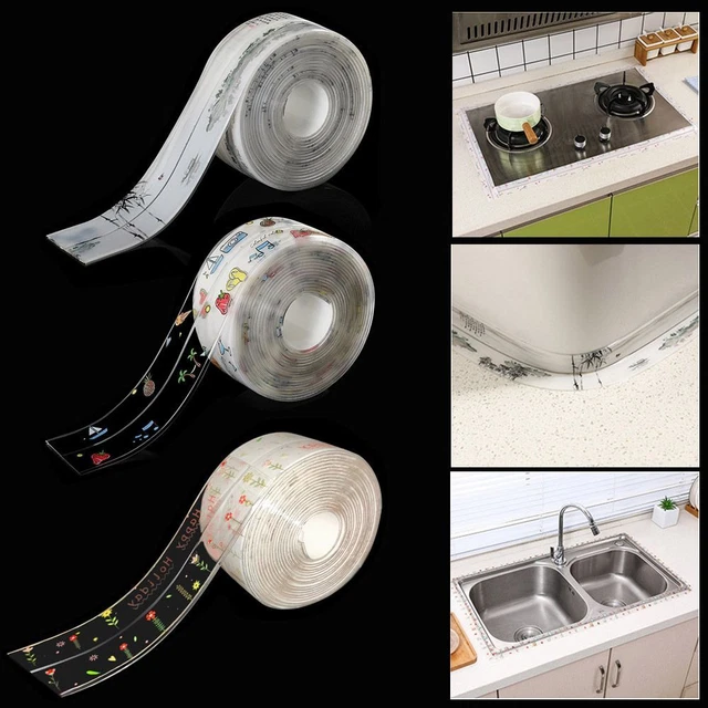 SINK EDGE CORNER Line Stickers Sealant Tape PVC Waterproof Strips