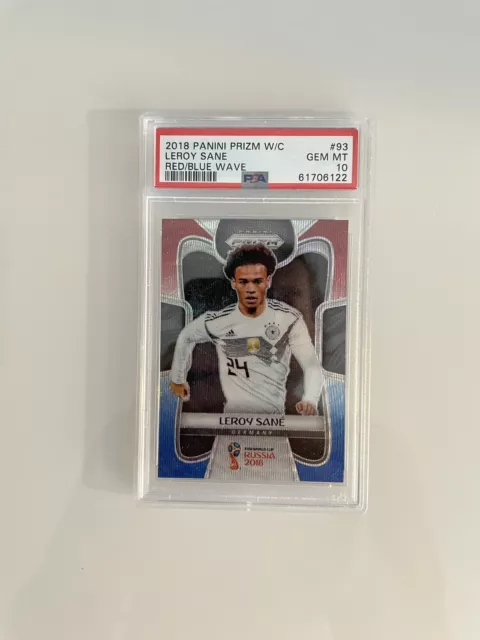 Leroy Sane - 2018 Russia World Cup - Red Blue Wave - PSA 10