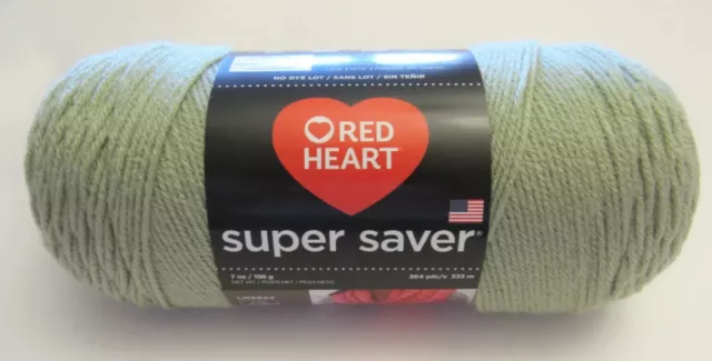 Red Heart Super Saver Yarn 100% Acrylic 7 oz In Frosty Green