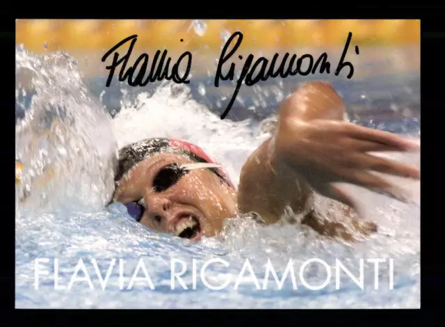 Flavia Rigamonti Autogrammkarte Original Signiert Schwimmen + A 224750