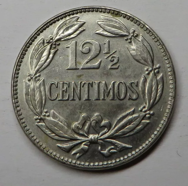 Venezuela 12-1/2 Centimos 1958(p) Copper-Nickel Y#39 UNC