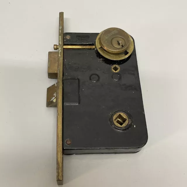 Vintage Russwin Mortise Lock Door Hardware Salvage Push Button Lock