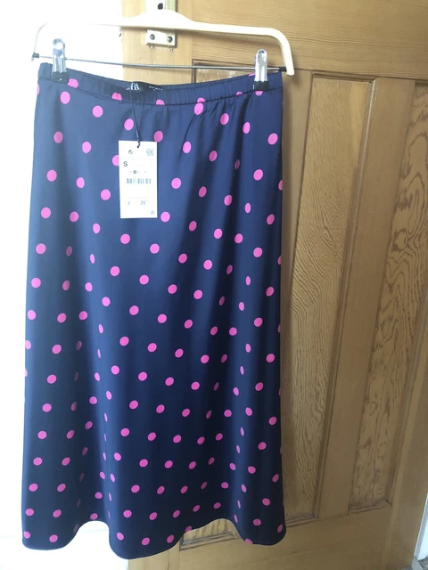 Pink polka discount dot skirt zara