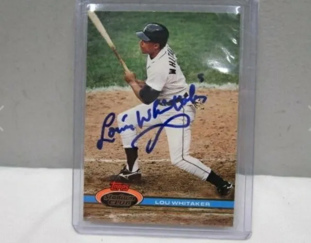Lou Whitaker Rookie Card Rare Signed