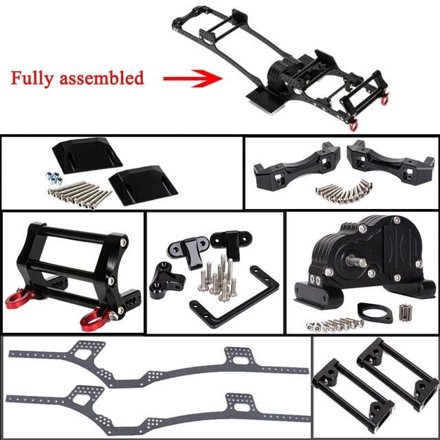 DIY LCG CHASSIS Rail Servo Mount /Gearbox /Bumper Mount For 1/10 RC