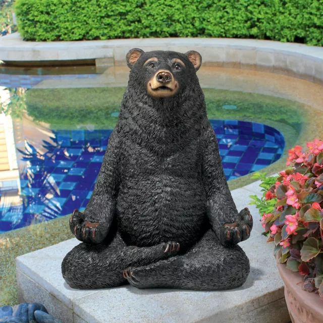 Design Toscano Being One with the Honey Zen Bear Statue