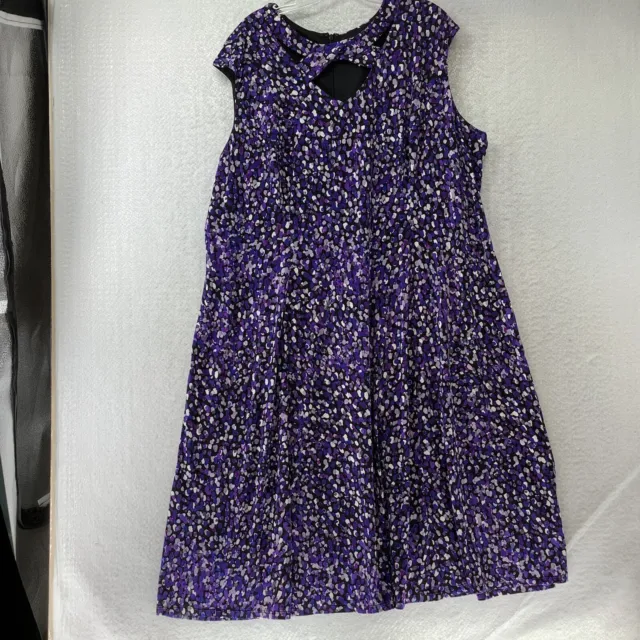 London Times Women’s  Halter Sleeveless Maxi Dress Purple Size 22W