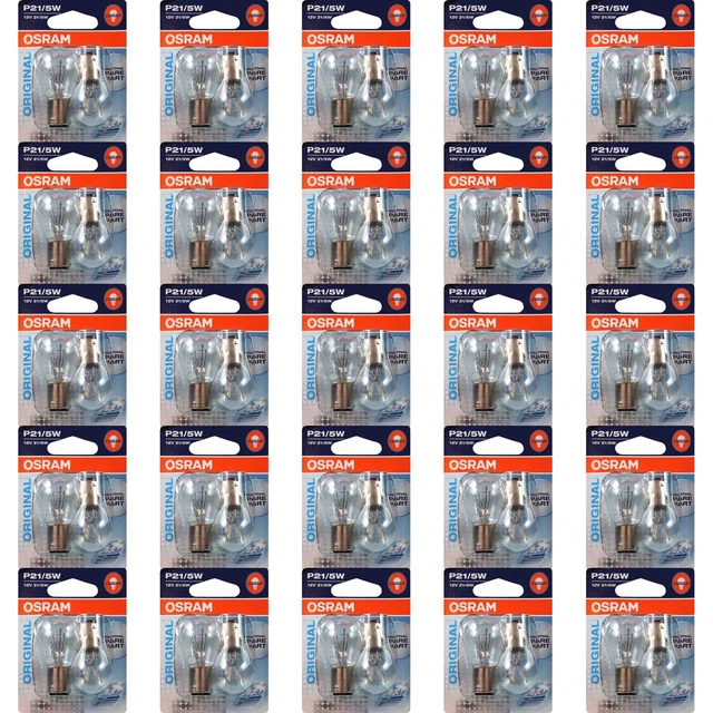 25x Osram P21/5W Avec Base Métallique 12V 21/5W Douille / Culot BAY15d