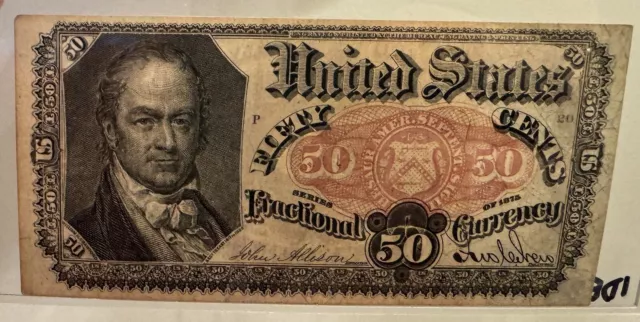 ~ Us Fractional Currency 50 Cents Fifth 5Th Issue - Crawford - Fr 1381