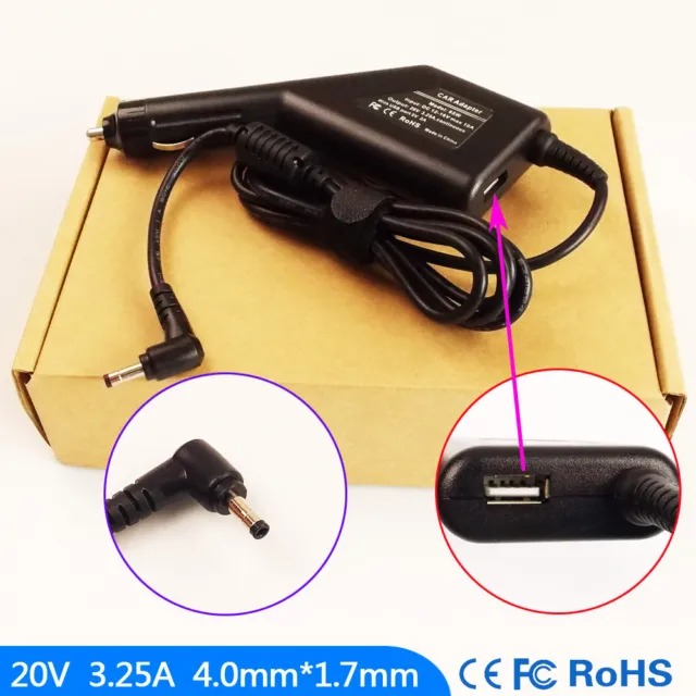 Laptop DC Adapter Car Charger USB Power For Lenovo IdeaPad 710S-13IKB 710s 710