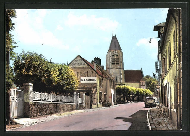 CPA Presles, Rue Pierre-Brossolette, vue de la rue