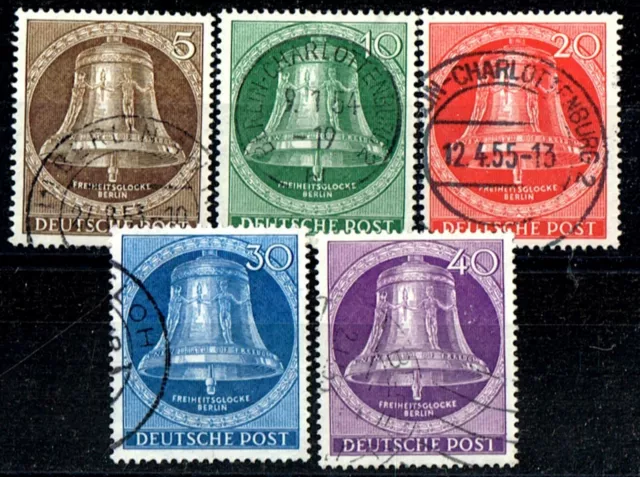 Berlin 1953 "Freiheitsglocke III" kompl. Satz Mi.Nr. 101-104 gestempelt (EM357)