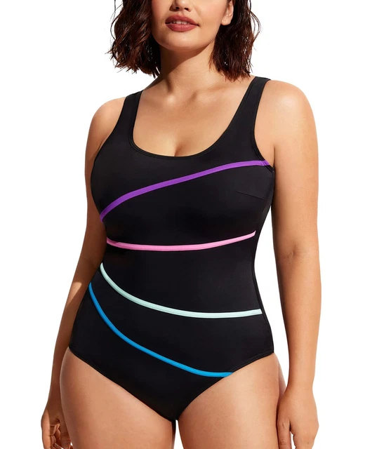 Maillot De Bain 1 Pièce Grande Taille SEDUCCIA - Taille 52/54 - Noir à Armatures - Neuf Avec étiquettes