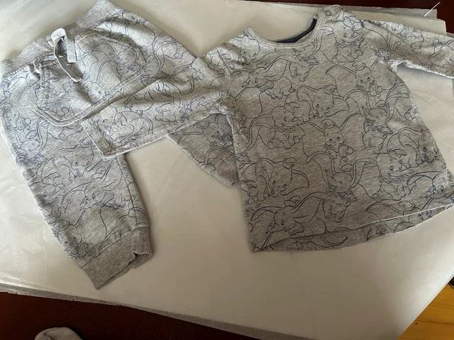 Abito da jogging Disney Dumbo bimbo bimbo 3-6 mesi due pezzi