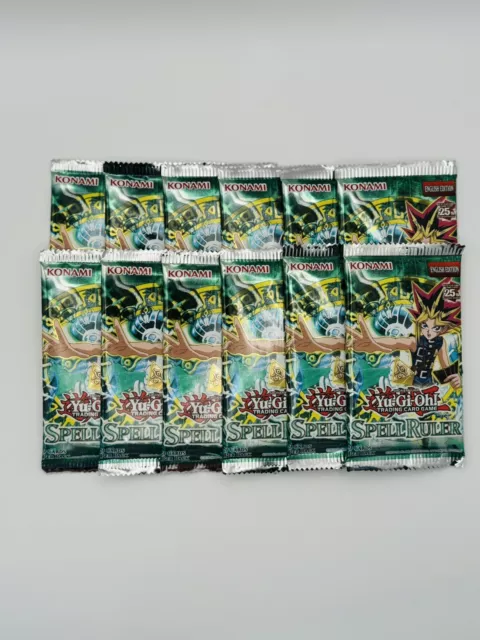 Yu-Gi-Oh  12 Booster Pack Lot Spell Ruler SRL BRAND NEW AUTHENTIC FREE SHIP