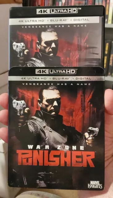 Punisher War Zone 2008 4K Uhd + Blu-Ray + Slipcover 2 Ray Stevenson Mcu Rare Oop
