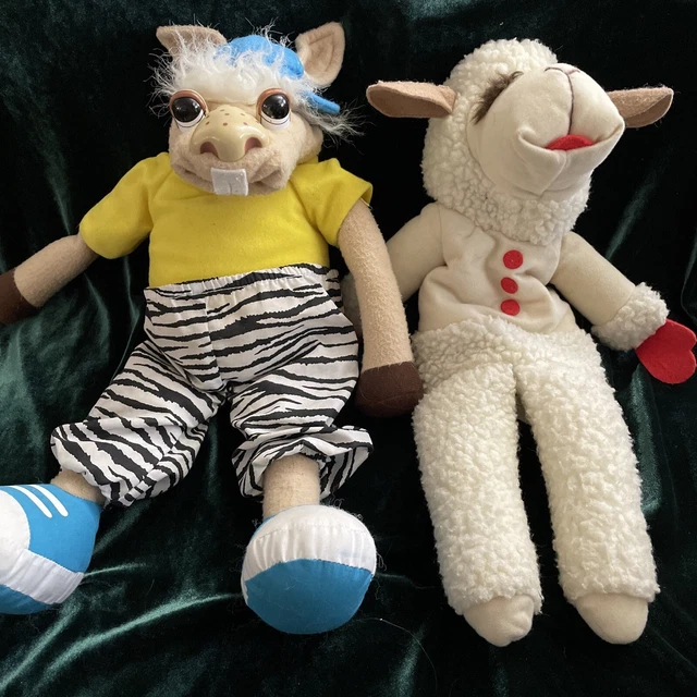 2 VINTAGE 90'S Charlie Horse & Lamb Chop Hand Puppets Plush Toys 18.00