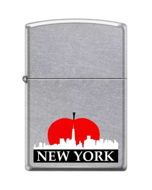 Zippo 9016, New York City-Big Apple Design, Street Chrome Finish Lighter