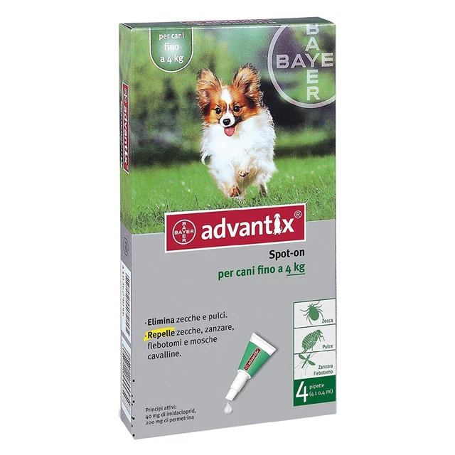 3310666 ANTIPARASSITARIO 'ADVANTIX SPOT-ON' < 4 kg  - 6 pipette ml 0,4