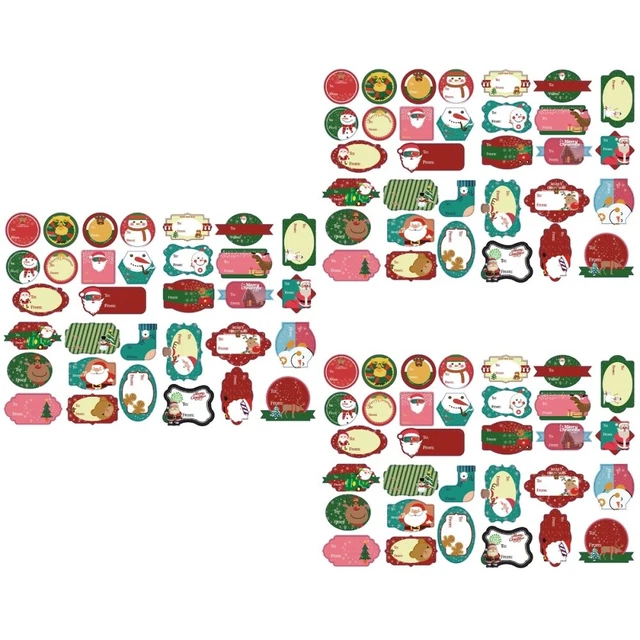 18 Sets Selbstklebende Weihnachten Geschenk Tags Chrismas Party Favor 7