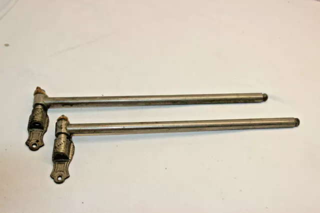 Vintage Pair Of Chromed Art Deco Swivel Towel Rail Holder Rack Hangers