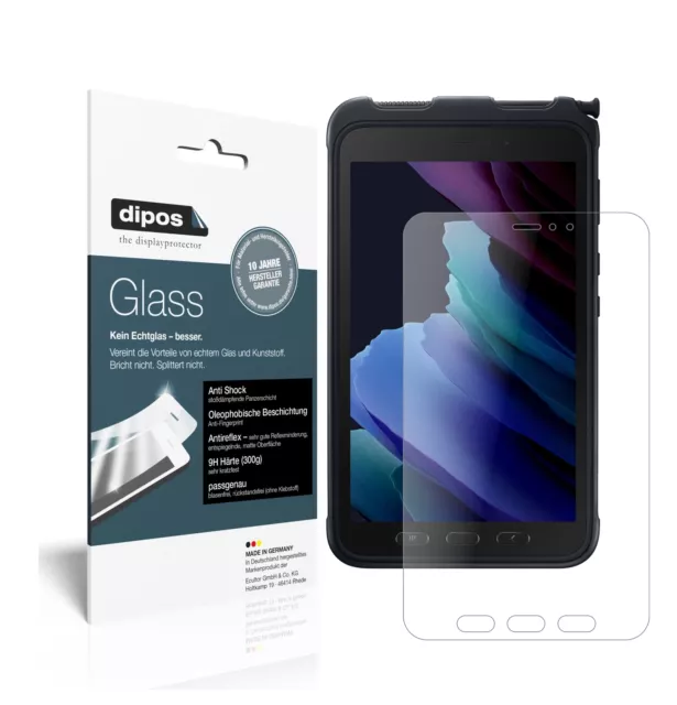 2x Schutzfolie für Samsung Galaxy Tab Active 3 matt - Anti-Shock 9H Folie dipos