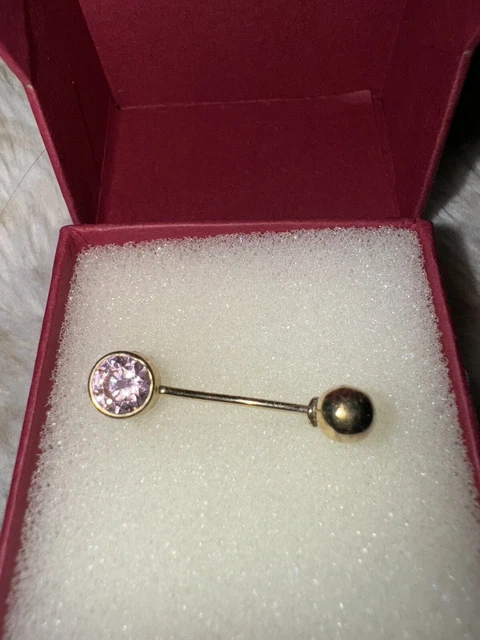 GORGEOUS BELLY BAR In 9Ct Gold Cubic Zirconia Fully Hallmarked 9Ct Gold 59.50 PicClick UK