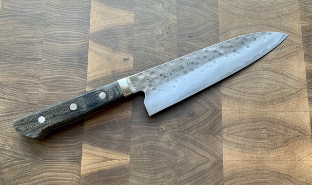 Teruyasu Fujiwara Maboroshi Hammered Gyuto 195mm Japanese chef knife Shirogami Teruyasu Fujiwara Maboroshi Hammered Gyuto 195mm Japanese chef knife Shirogami