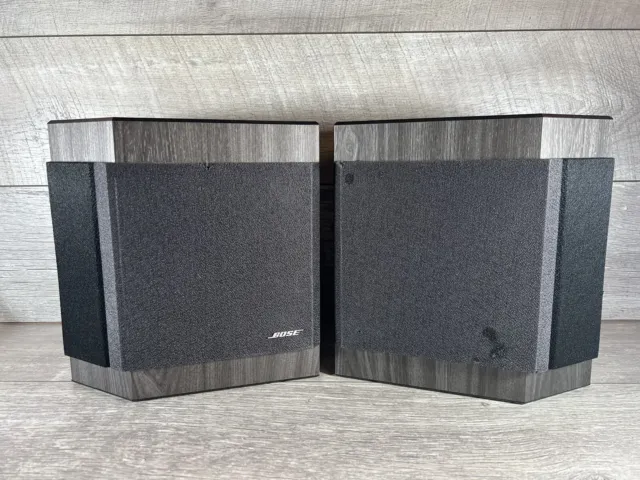 Bose 2001 Direct Reflecting Bookshelf Speakers Left & Right Black Wood Grain