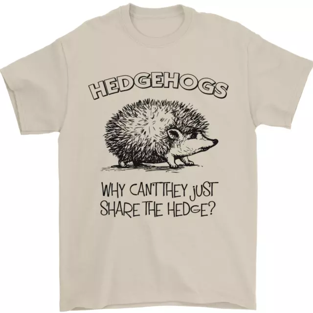 Hedgehogs Just Share the Hedge Funny Mens T-Shirt 100% Cotton