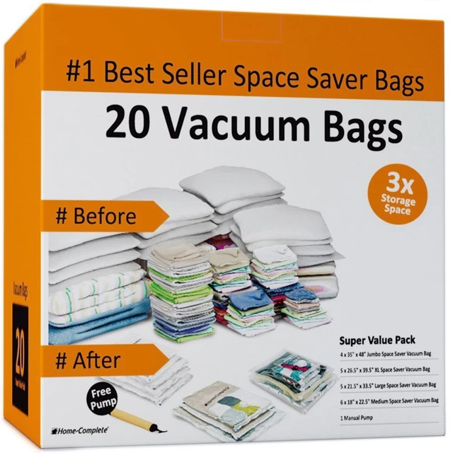 Vacuum Storage Bags-Space Saving Air Tight Compression-Shrink Down Closet