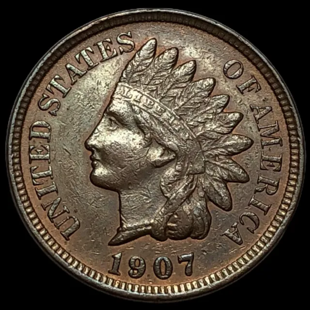 1907 Indian Head Cent Penny  J8827