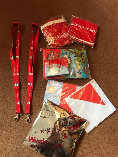 Air Berlin 8 Teiliges Fan Paket Sammlerstücke Schlüsselband, Wundertüte uvm